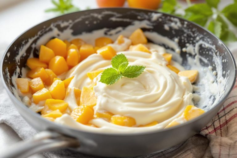Incroyable mais vrai : cette glace yaourt-abricot se prépare à la poêle en 5 minutes.jpg