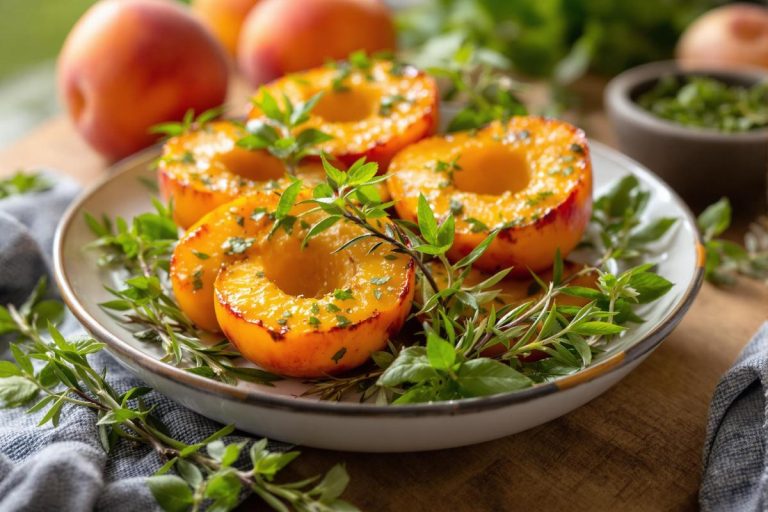 La pêche rôtie aux herbes du jardin : une alliance sucrée-salée à découvrir.jpg