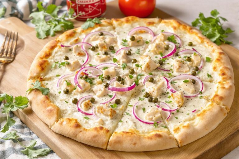 Ma pizza blanche au thon, câpres et oignon rouge : un régal sans sauce tomate.jpg