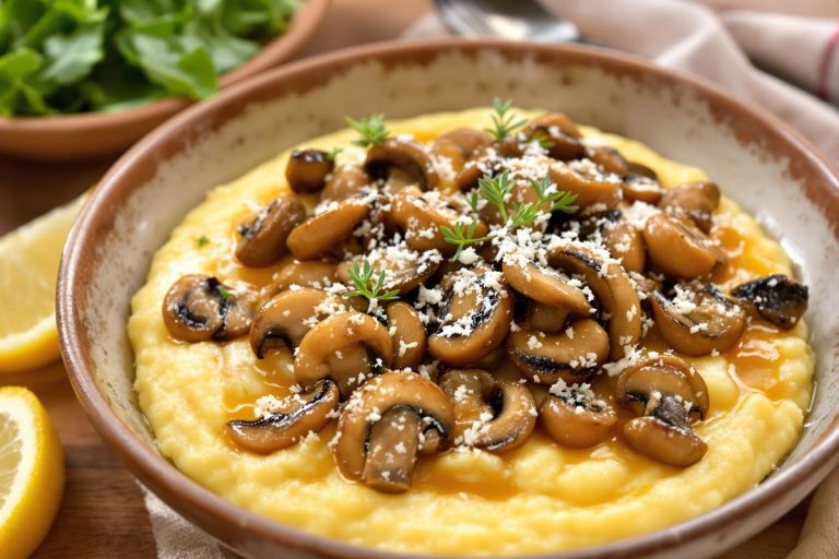 « Crémeuse à souhait » : ma polenta au parmesan et champignons sautés.jpg
