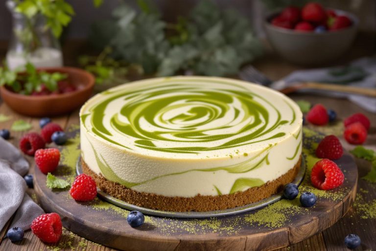 « Magique » : mon cheesecake marbré matcha – chocolat blanc.jpg